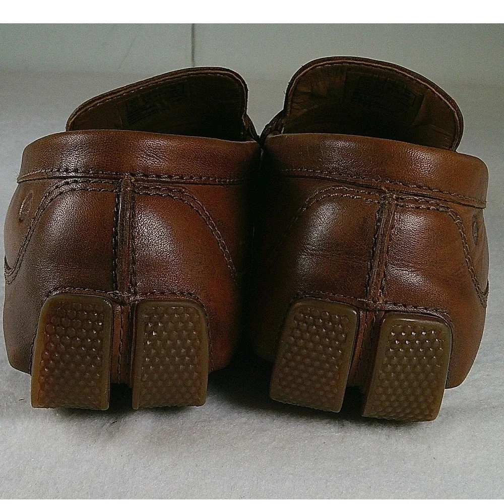 Clarks Collection Mens Leather Penny Loafers Tan Brown Driving Mocs 8.5 26163881